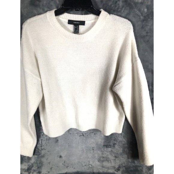 Forever 21 Sweater Women’s Ivory Top Adult Size Medium - Picture 4 of 9
